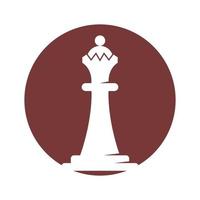 design de logotipo de ícone de xadrez vetor