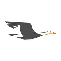 design de ícone de logotipo de ganso vetor
