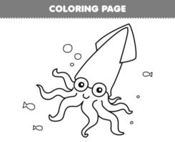 jogo de educação para crianças, página para colorir de desenhos animados  fofos, linha artística, folha de trabalho subaquática para impressão  17180867 Vetor no Vecteezy