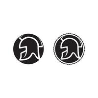 conjunto de vetores de design de ícone de logotipo espartano e gladiador