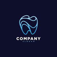 vetor de logotipo odontológico de tecnologia moderna