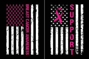 projeto de conscientização do câncer de mama da bandeira dos eua vetor