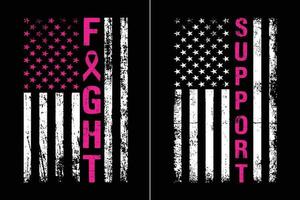 projeto de conscientização de câncer de mama de bandeira angustiada vetor