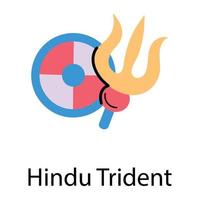 tridente hindu da moda vetor