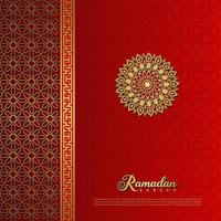 saudação islâmica fundo de design de cartão ramadan kareem com ornamento moderno vetor