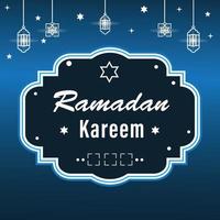 modelo de cartão de ramadan kareem, vetor