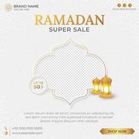 post de mídia social de banner de venda ramadan kareem vetor