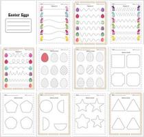 planilhas de rastreamento de ovos de páscoa vetor