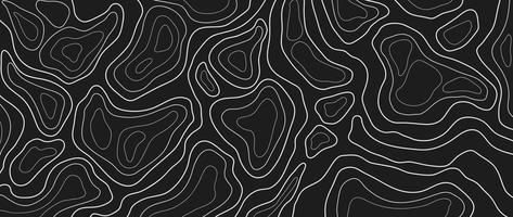 vetor de fundo arte linha abstrata. fundo de mapa de terreno topográfico de montanha com textura de linhas de forma branca. ilustração de design para arte de parede, tecido, embalagem, web, banner, app, papel de parede.