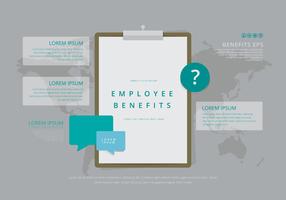 Modelos Infográficos de Benefícios a Empregados vetor