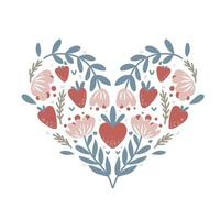 coleção de ícones vetoriais de corações. símbolos de romance do dia dos namorados vetor