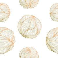 padrão sem emenda de vetor com bolas de linha desenhadas à mão, círculos. fios e tricô. fundo de formas abstratas orgânicas