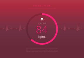 Monitor de ritmo cardíaco, ilustração médica do cardio.