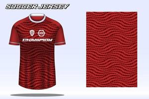 maquete de design de camiseta esportiva de camisa de futebol para clube de futebol vetor