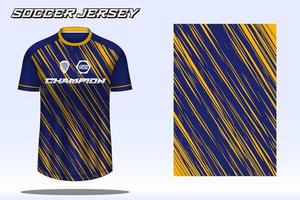 maquete de design de camiseta esportiva de camisa de futebol para clube de futebol vetor