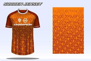 maquete de design de camiseta esportiva de camisa de futebol para clube de futebol vetor