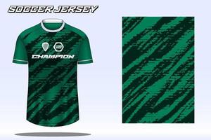 maquete de design de camiseta esportiva de camisa de futebol para clube de futebol vetor