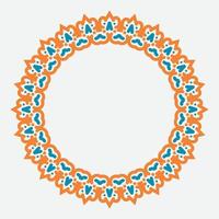 moldura redonda decorativa. moldura do círculo. elemento de desenho vetorial. vetor