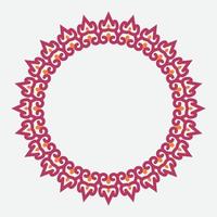 moldura redonda decorativa. moldura do círculo. elemento de desenho vetorial. vetor