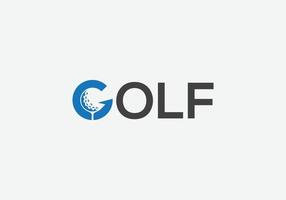 tipografia abstrata do emblema do golfe design moderno do logotipo vetor