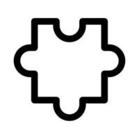 linha de ícone de quebra-cabeça isolada no fundo branco. ícone liso preto fino no estilo de contorno moderno. símbolo linear e traço editável. ilustração vetorial de traço perfeito simples e pixel vetor