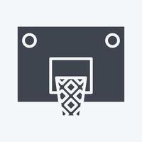 cesta de ícone. relacionado ao símbolo de equipamentos esportivos. estilo glifo. design simples editável. ilustração simples vetor