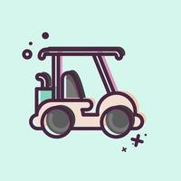 carrinho de golfe do ícone. relacionado ao símbolo de equipamentos esportivos. estilo mbe. design simples editável. ilustração simples vetor