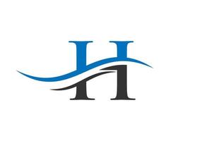 design do logotipo da letra h. modelo de vetor de logotipo h