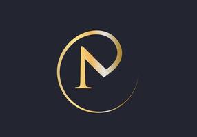 logotipo da letra n de luxo. n logotipo para símbolo de moda elegante e elegante vetor