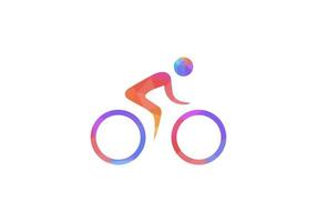 ilustração em estilo simples de ícone de vetor de ciclismo de homem. ícone de vetor de ciclismo de homem sinal simples e símbolo moderno