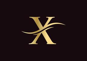 logotipo de letra x inicial com modelo de tipografia de negócios modernos. letra criativa x design de logotipo vetor