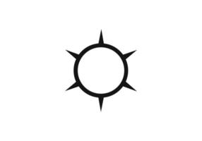 bússola, rosa dos ventos, ícone de navegação da bússola magnética. design de logotipo do conceito de bússola vetor