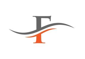 design do logotipo da letra f. modelo de vetor de logotipo f