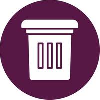 ícone de vetor de lata de lixo