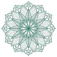 flor de mandala verde vetor recolorável verde padrão islâmico