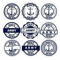 Vetores do emblema do selo da marinha
