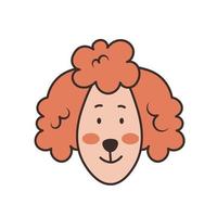 lindo retrato de poodle em estilo cartoon vetor