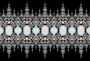 padrão de vetor sem emenda de Damasco. ornamento clássico de damasco vintage, padrão geométrico vitoriano real perfeito para papel de parede, têxtil, embalagem. padrão barroco floral, fundo verde