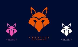 vetor logotipo de cabeça de raposa simples