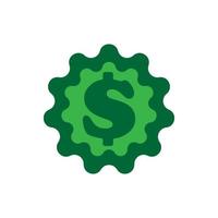 logotipo do ícone do dólar da moeda da moeda vetor