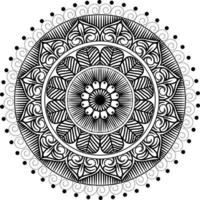 mandala preto e branco vetor