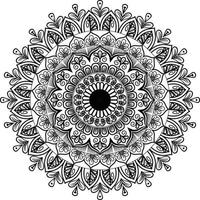 mandala preto e branco vetor