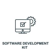 ícone do kit de desenvolvimento de software da coleção de atendimento ao cliente. símbolo de kit de desenvolvimento de software de elemento de linha simples para modelos, web design e infográficos vetor