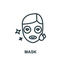 ícone de máscara. elemento simples da coleção de cosmetologia. ícone de máscara criativa para web design, modelos, infográficos e muito mais vetor
