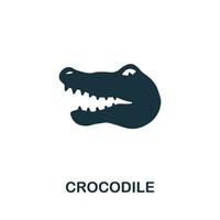 ícone de crocodilo da coleção da austrália. ícone de crocodilo de linha simples para modelos, web design e infográficos vetor