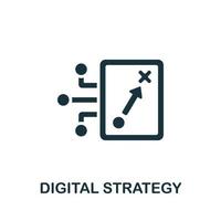 ícone de estratégia digital. elemento simples da coleção de marketing de conteúdo. ícone de estratégia digital criativa para web design, modelos, infográficos e muito mais vetor