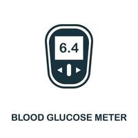 ícone do medidor de glicose no sangue. elemento simples da coleção de saúde digital. ícone criativo do medidor de glicose no sangue para web design, modelos, infográficos e muito mais vetor