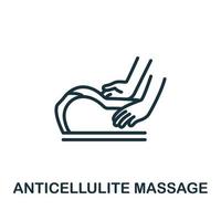 ícone de massagem anticelulite. elemento simples da coleção de cosmetologia. ícone criativo de massagem anticelulite para web design, modelos, infográficos e muito mais vetor