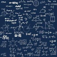 equações físicas moleculares e fórmulas na ilustração desenhada à mão do conselho escolar. fundo de ciência e educação. padrão sem emenda de matemática. azulejo para fundo infinito