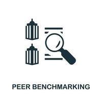 ícone de comparação de pares. elemento simples da coleção de gerenciamento de negócios. ícone de benchmarking de pares criativos para web design, modelos, infográficos e muito mais vetor